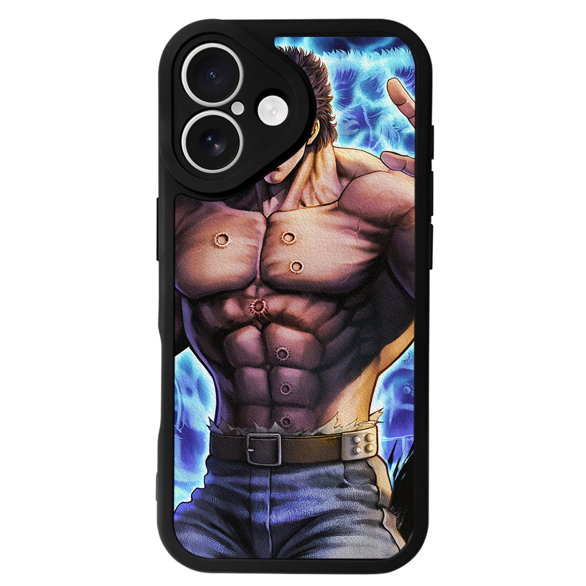 （画像用） 北斗の拳 Fist of the North Star 【iPhone 16シリーズ対応】シリコンスマホケース（レザー調） 材質：シリコン